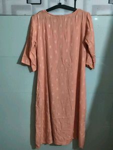 libas Peach Embroidered Kurta