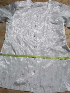 1.Vintage White Floral Blouse