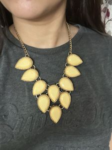 Yellow Gem Statement Necklace