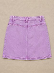 Forever 21 Purple Denim Button-Up Skirt