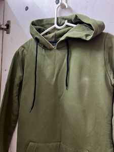 Olive Green Long Hoodie