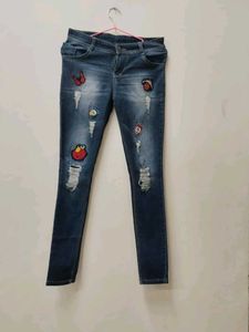 Distressed Denim Jeans