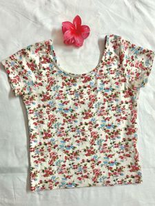 Floral Print Crop Top