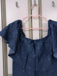 Blue Ruffle Playsuit