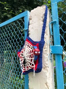 Handmade Spiderman Crochet Bag