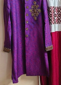 Men's Purple Sherwani