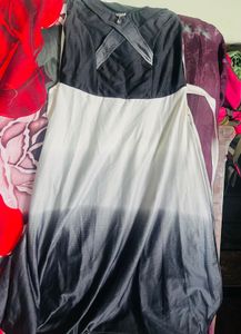 Stylish Black & White Ombre Dress s