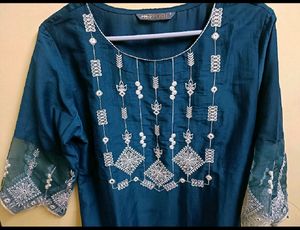 Full Embroidery Kurta Set With Dupatta