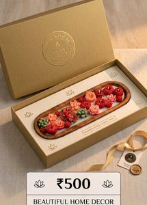 Handcrafted Floral Tray Candles