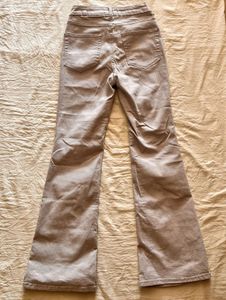 Women's Flared Beige Jeans
