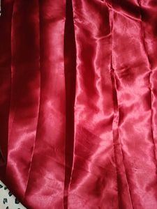 Maroon Satin Saree