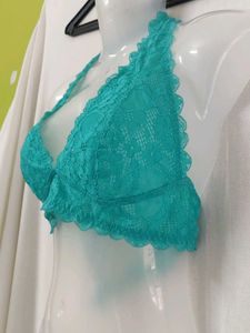 Free people Teal Lace Halter Bra