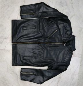 Men's Black Faux Leather Jacket