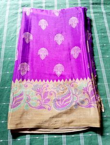 Wonderful Light Weight Saree Purple Colour 💜