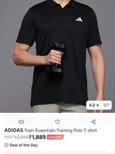 Adidas Black Polo T-Shirt