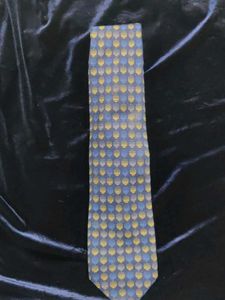 Men's Blue & Yellow Patterned Tie