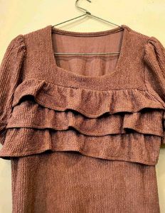 Ruffled Detail Top and Bottom ❤️