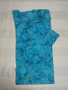 Vibrant Blue Tie-Dye kurta
