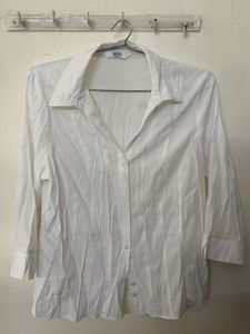 Classic White Button-Up Shirt