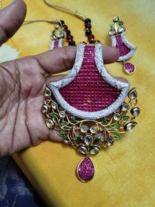 Stunning Kundan &amp; Ruby Necklace Set