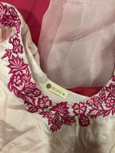 Beautiful Pink Anarkali Kurta Set with Dupatta