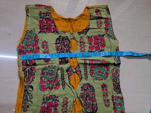 Stylish Yellow &amp; Green Kurti
