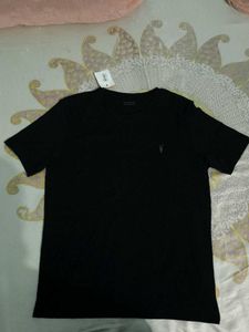 Genuine All Saints Unisex Black T-Shirt Large