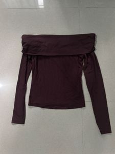 Off-Shoulder Long Sleeve Top (fixed price)