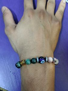 Multicolor Beaded Evil Eye Bracelet