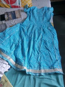 Beautiful Blue Striped Ethnic Gown