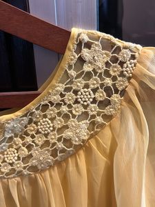 Yellow Georgette Top From Taurus