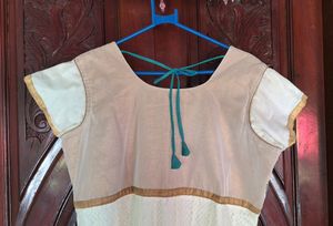 White Anarkali Top in XXL