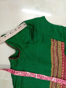 Stunning Green Color Flared Kurta.