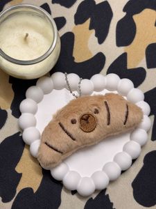 Cute Croissant Plush Keychain