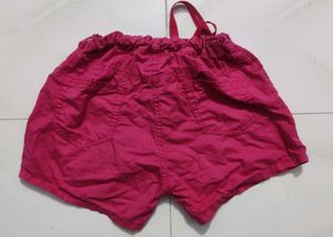 Pink Cotton Shorts