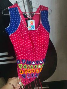Dandiya dress with mirror work
