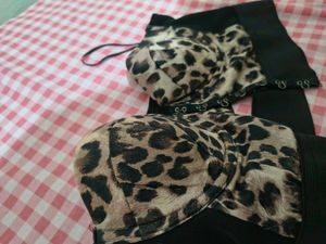 Leopard Print Corset Bra Top