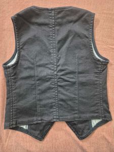 Stylish Dark Grey Denim Vest - Used Once