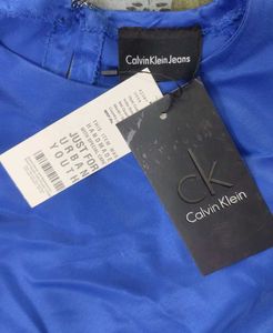 Calvin Klein Royal Blue Satin Top - XXL
