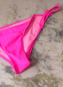 Hot Pink Tie-Side Bikini Bottoms