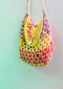 Crocheted Bohemian Shoulder Bag