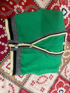 Green Knit Sweater Vest