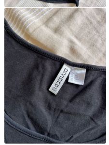 Black Square Neck Tee