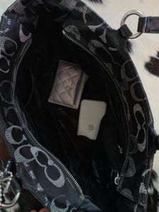 Coach Signature Monogram Shoulder Bag