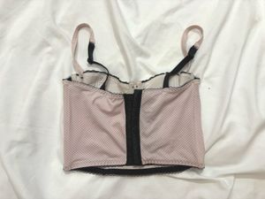 Cute Pink Gingham Corset Top