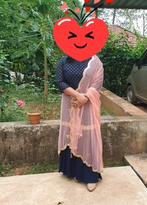 Navy Blue Sharara Set