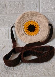 Round Crochet Crossbody Bag