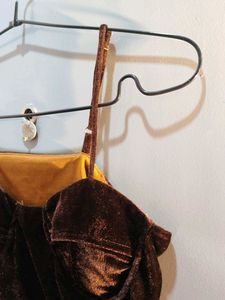 Velvet Bustier Crop Top