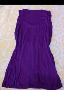 Purple Ruched Chain Detail Tank Top