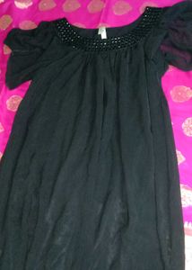 Elegant Black Embellished Dress